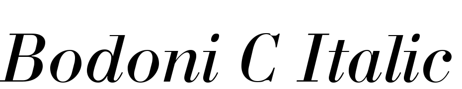 Bodoni C Italic Yazı tipi ücretsiz indir